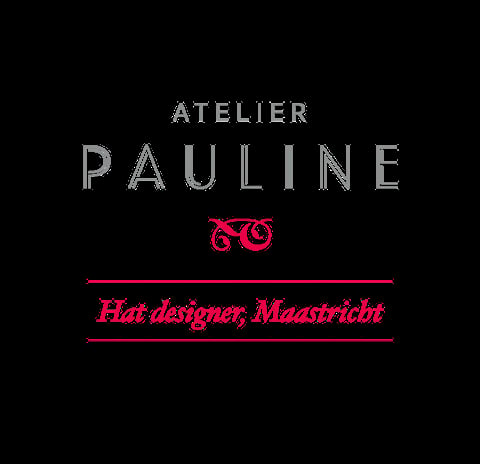 Logo for Atelier Pauline fashion design studio in Maastricht, featuring elegant typography on black background